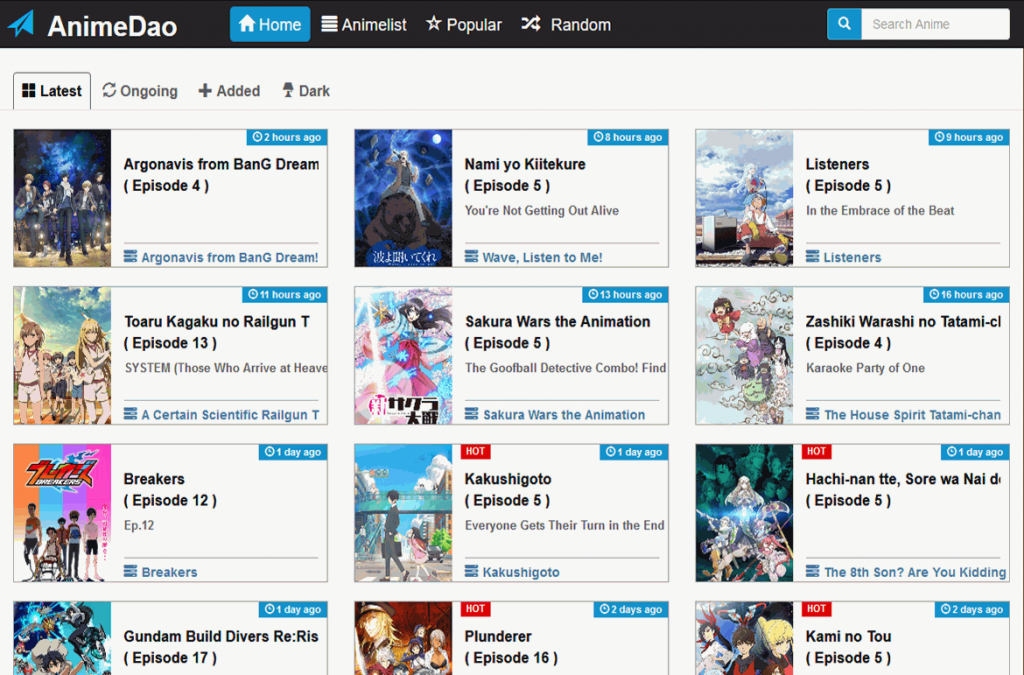 AnimeDao Best Site to Watch Anime