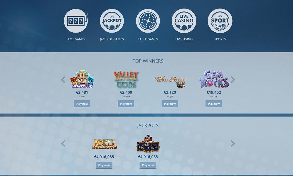 Vulkan Vegas Casino-Angebot